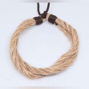 Men's‎ bracelet braided rope brown new d96